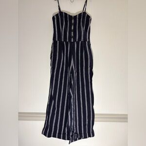 Abercrombie & Fitch Navy and White Jumpsuit